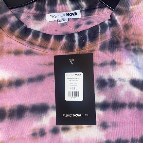 NWT🌟Fashion Nova Tye Dye Crop Top - Picture 4 of 4